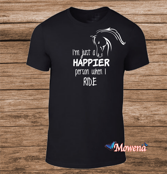 Unisex I&#039;m just a happier person when I ride ptu004