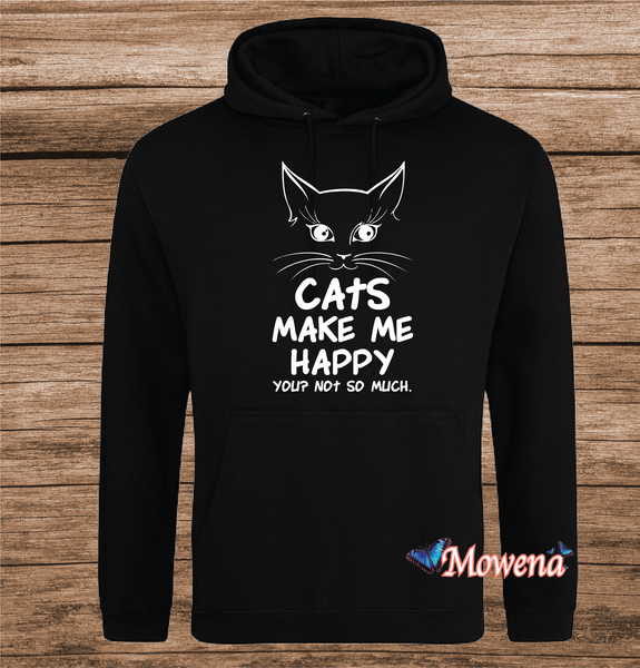 Hoodie Cats make me happy Poes0004