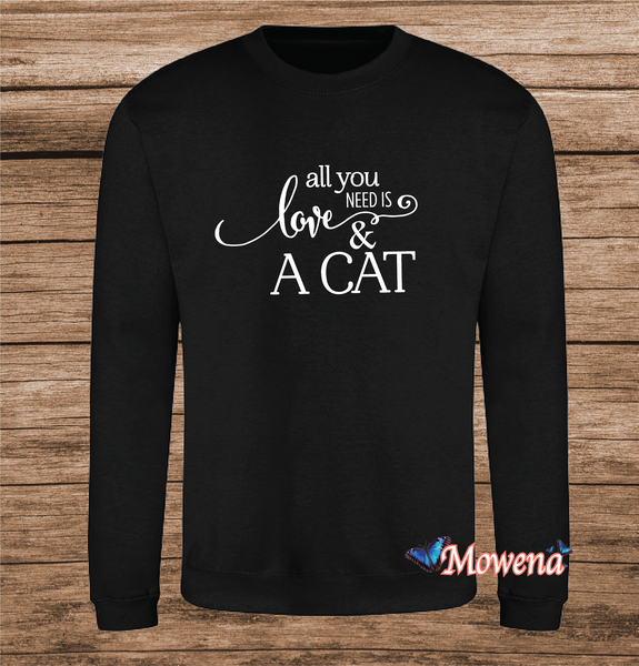 Sweater all you need is love &amp; a cat Poes0005