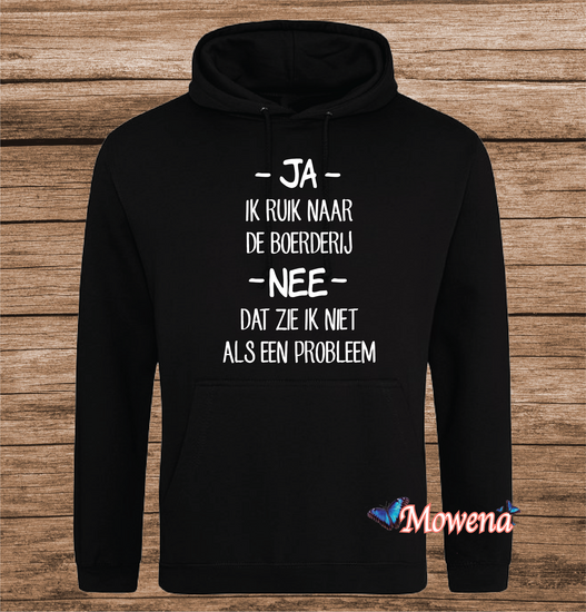 Hoodie Ja ik ruik naar paarden PH0094