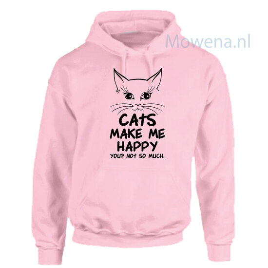 Hoodie Cats make me happy Poes0004