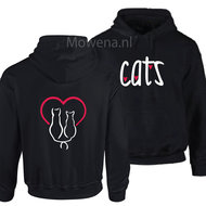 Hoodie div. kleuren Poes0002