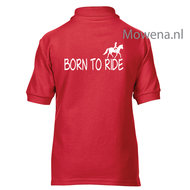 BF Kids maat XS 4/5 jaar rood Polo born to ride